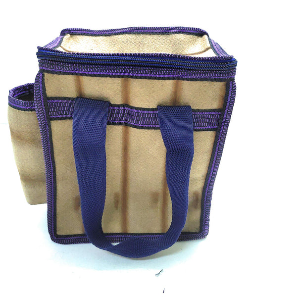 Insulated Tiffin Lunch Bag for Men & Women - with Bottle Pocket