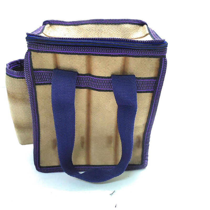 Insulated Tiffin Lunch Bag for Men & Women - with Bottle Pocket