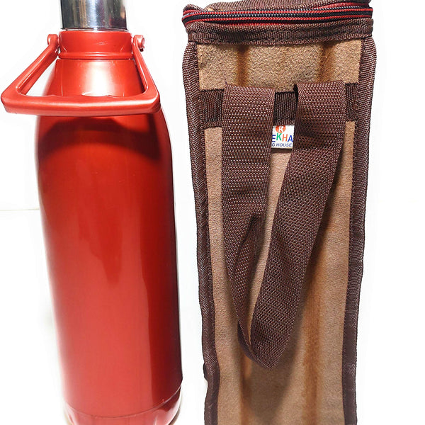 Insulated Round Zipper Bottle Cover Bag - 1.5-2L
