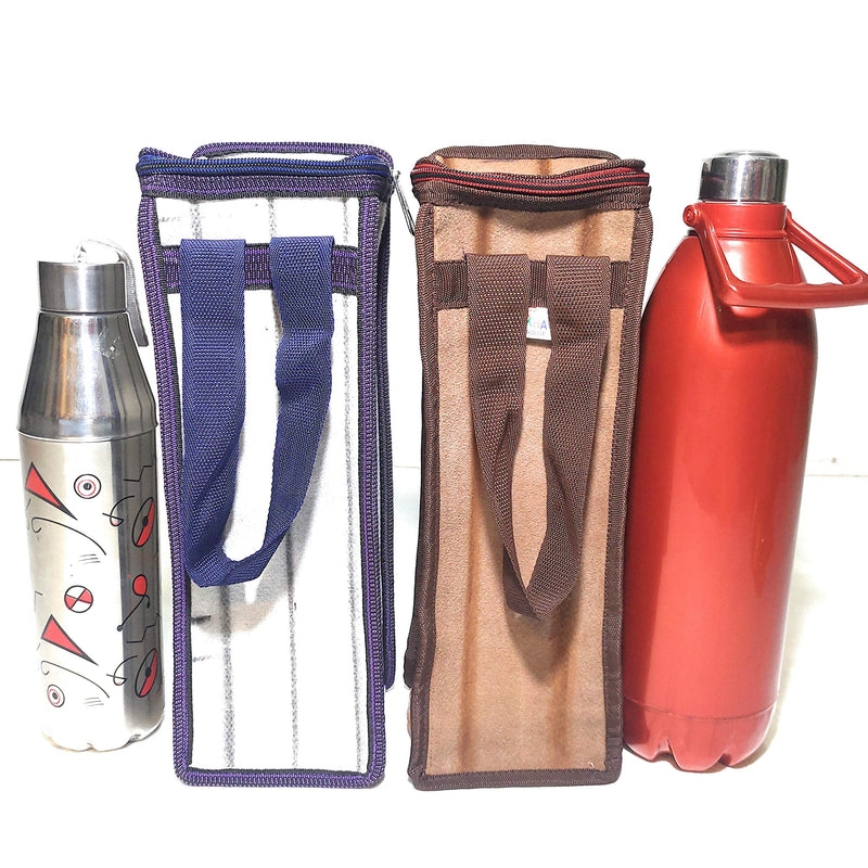 Insulated Round Zipper Bottle Cover Bag - 1.5-2L