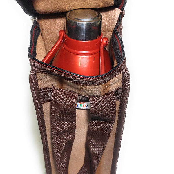 Insulated Round Zipper Bottle Cover Bag - 1.5-2L