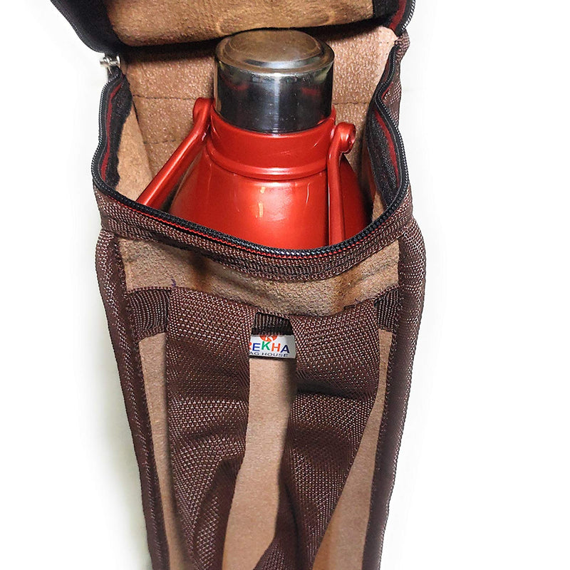Insulated Round Zipper Bottle Cover Bag - 1.5-2L